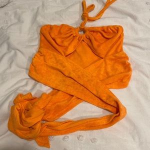 Orange Tie Top
